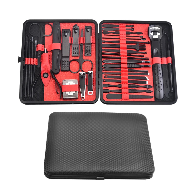 36 PCs New Professional Manicure Set Pedicure Grooming Kit Includes Scissors, Nail Files, and Travel Case Perfect for At-Home