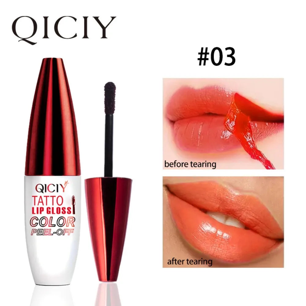 4 Color Liquid Peel-off Lip Gloss Waterproof Long-lasting Matte Lipstick Non-stick Cup Makeup Moisturizing Lip Tattoo Pigment