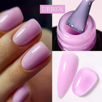 UR SUGAR 7ml Nude Crystal Rubber Base Gel Natural Color Semi Permanent Soak off UV LED Gel Nail Art Varnish