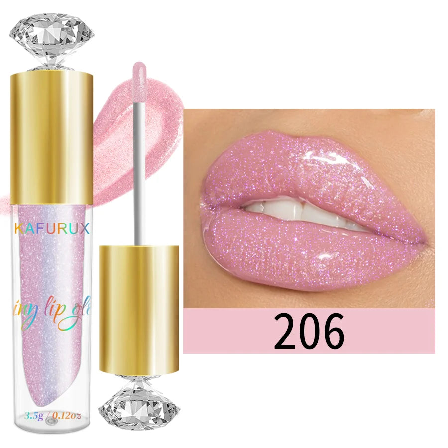 9 Colors Moisturizing Diamond Shimmer Glitter Lip Gloss Makeup Sparkling Glitter Liquid Lipstick  Pearl Lip Gloss Sexy Lip