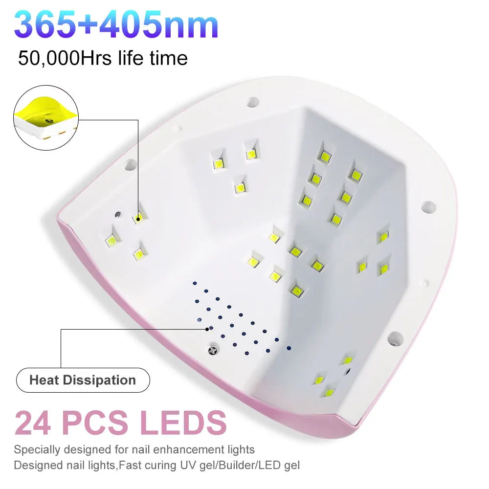 88W LED UV Lamp for Nails Gel Polish Drying With LED Display And Motion Sensing Professional Manicure Lamp Dryer Home Use Tool