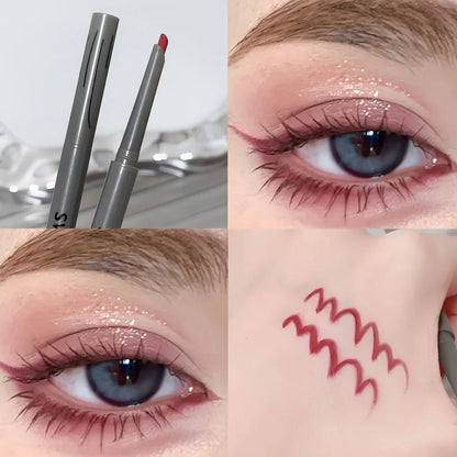 Sexy Rose Red Eye Liner Pencil Natural Matte Wine Red Lying Silkworm Eyeliner Easy To Color Waterproof Eye Make Up Cosmetics 1pc