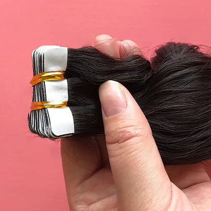 Loose Wave Tape In Hair Extensions 100% Human Hair Adhesive Seamless Skin Weft Tape 40pcsLoose Wave Hair For Women