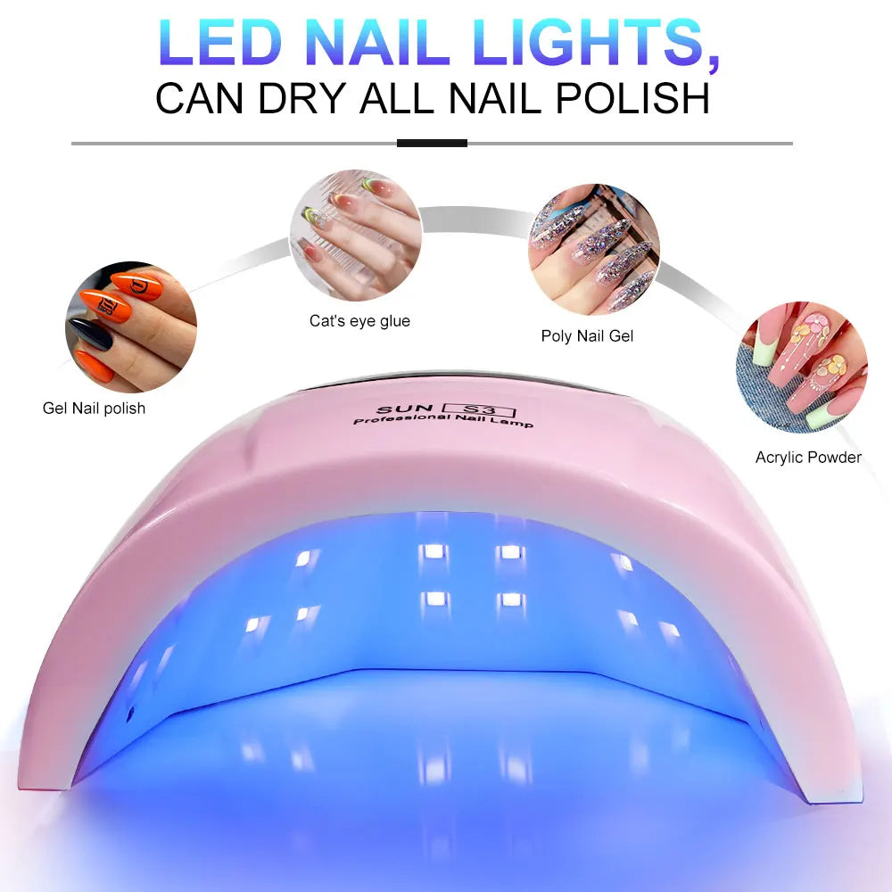 88W LED UV Lamp for Nails Gel Polish Drying With LED Display And Motion Sensing Professional Manicure Lamp Dryer Home Use Tool