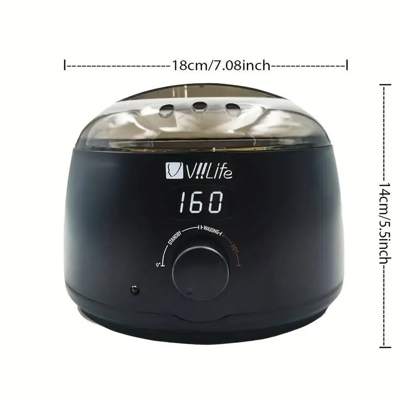 400ml Wax Heater Machine for Hair Removal Wax Melting Warmer Pot with LCD Temperature Display Depilatory Waxing Beans Heater ﻿