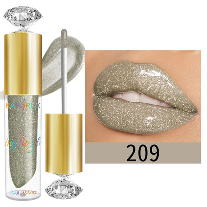 9 Colors Moisturizing Diamond Shimmer Glitter Lip Gloss Makeup Sparkling Glitter Liquid Lipstick  Pearl Lip Gloss Sexy Lip