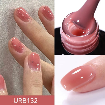 UR SUGAR 7ml Nude Crystal Rubber Base Gel Natural Color Semi Permanent Soak off UV LED Gel Nail Art Varnish