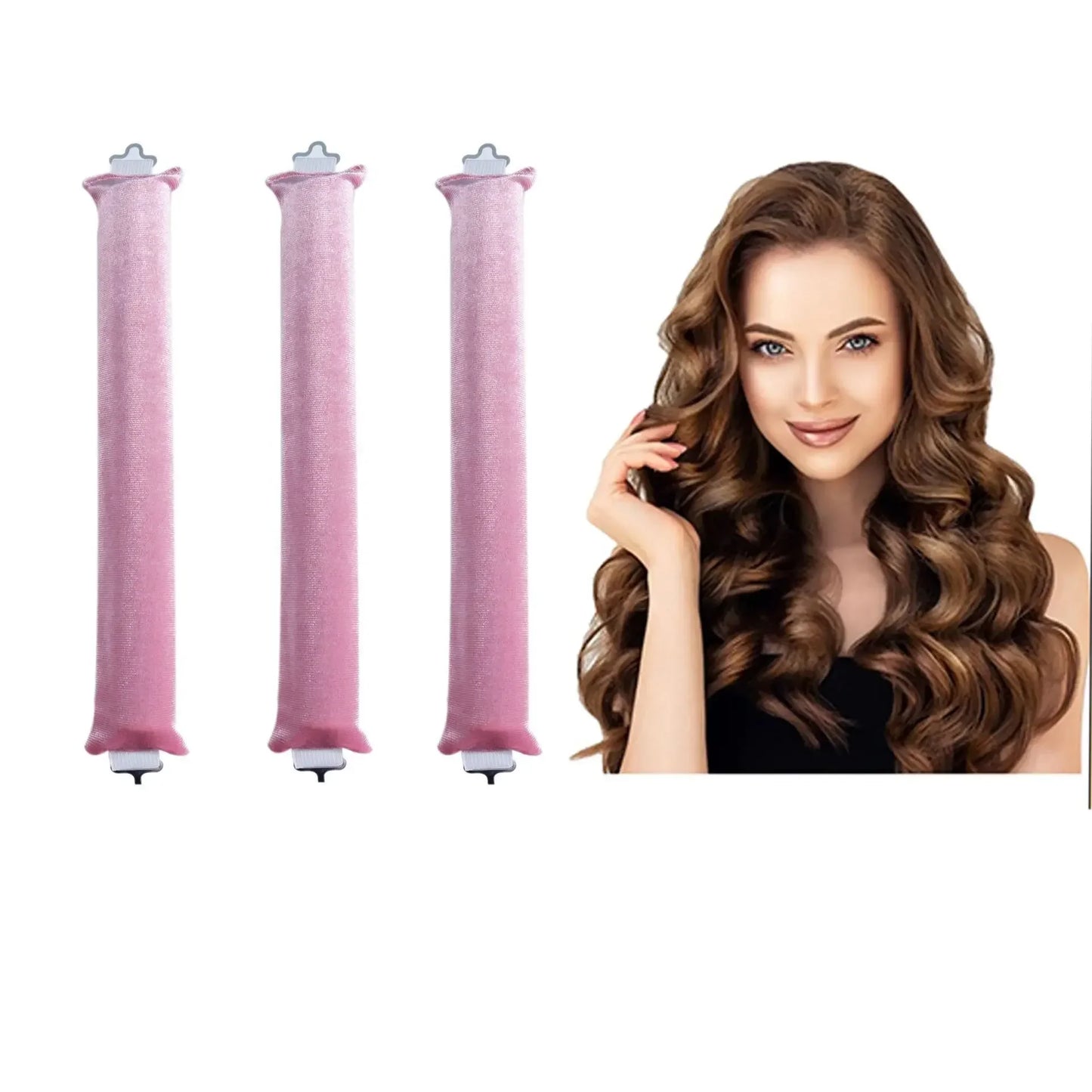 Heatless Curling Rod Headband Lazy Hair Curlers No Heat Hair Rollers Curls Sleeping Soft Flexi Rods with Hook Hair Styling Tools