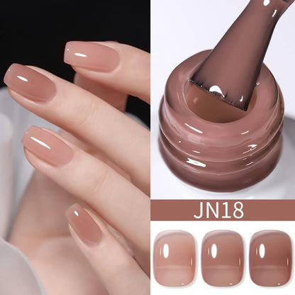 BORN PRETTY Purple Jelly Nude Gel Nail Polish 10ml Translucent Clear Gel Polish French Manicure Milky Natural Transparent Gel