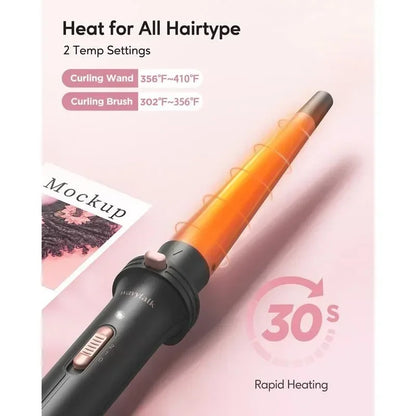 Wavytalk 5 in 1 Curling Wand Set With Thermal Brush