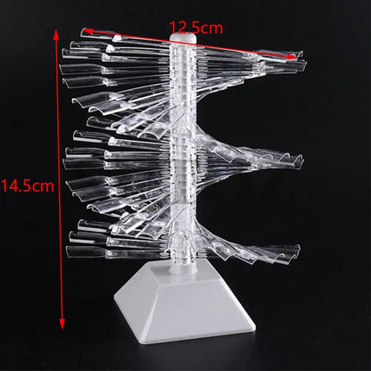 60 Nail Art False Tips Display Stand Spiral Shelf Showing Gel Polish Oval Square Nails Showing Shelf Rack Manicure Practice Tool