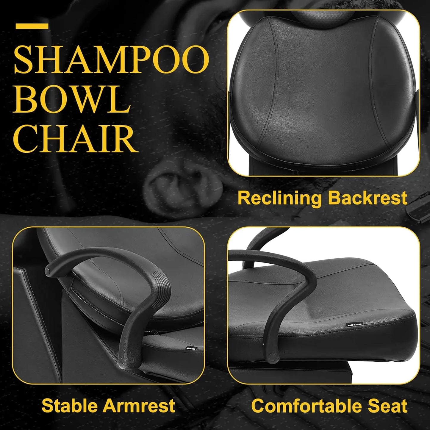 Shampoo Bowl Chair,Barber Backwash Chair, Hair washing station for Spa Beauty Salon