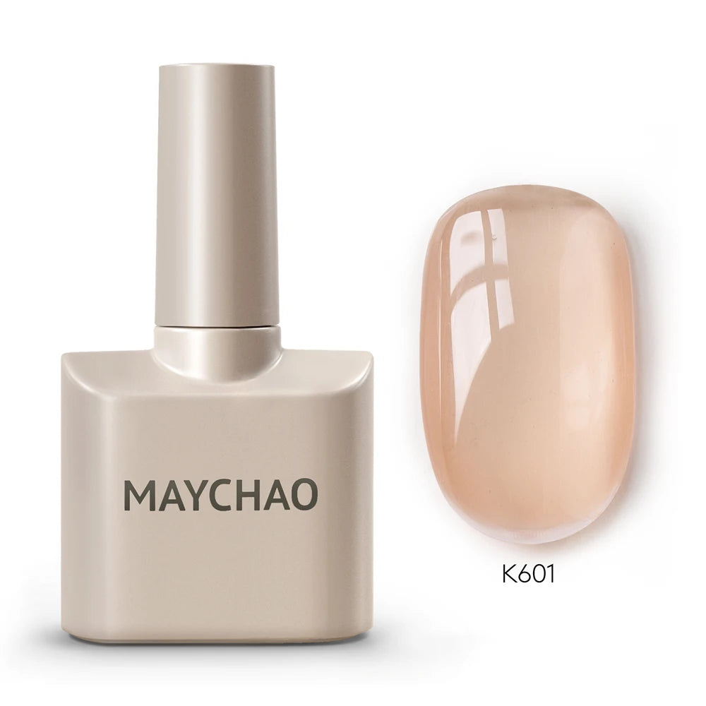 MAYCHAO 12ML 31 Color Ice Transparent Jelly Gel Nail Polish Soak Off UV LED Semi Permanent Transparent Varnish Nail Polish