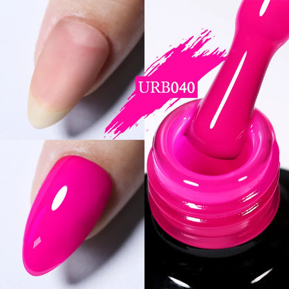 UR SUGAR 7ml Crystal Nude Rubber Base Gel Milky White Pink Gold Glitter Semi Permanent Soak Off UV LED Nail Art Construction Gel