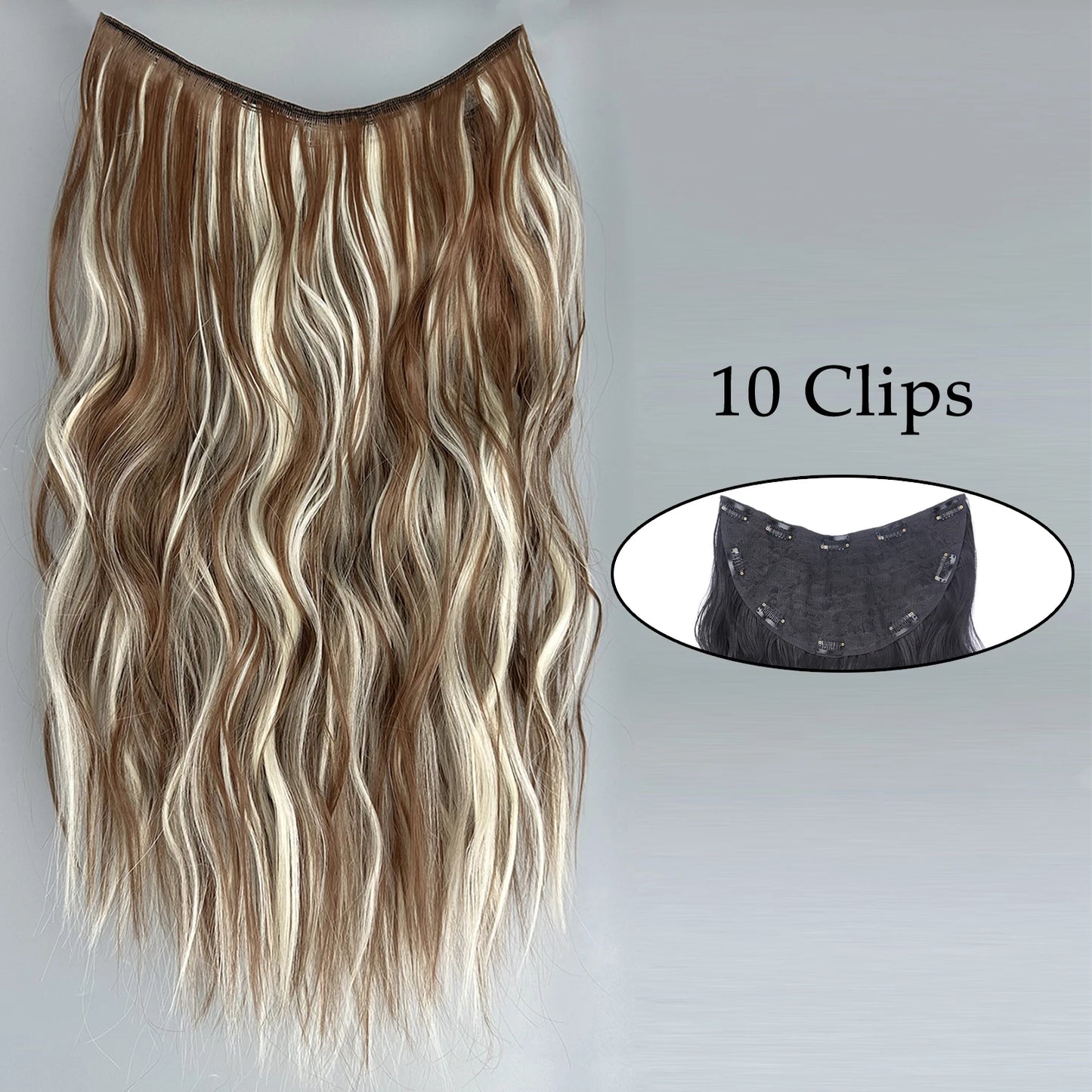 Synthetic 5 Clip In Hair Extensions Long Straight Hairstyle Hairpiece Black Brown Blonde 80CM Natural Fake Hair For Women