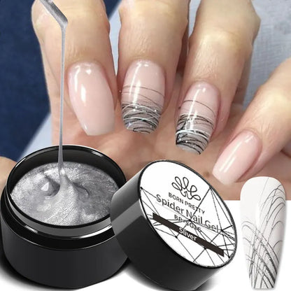 BORN PRETTY 5ml White Black Silver Spider Drawing Gel Nail Polish UV Painting Outline Gel Varnish Nails Art All For Manicure