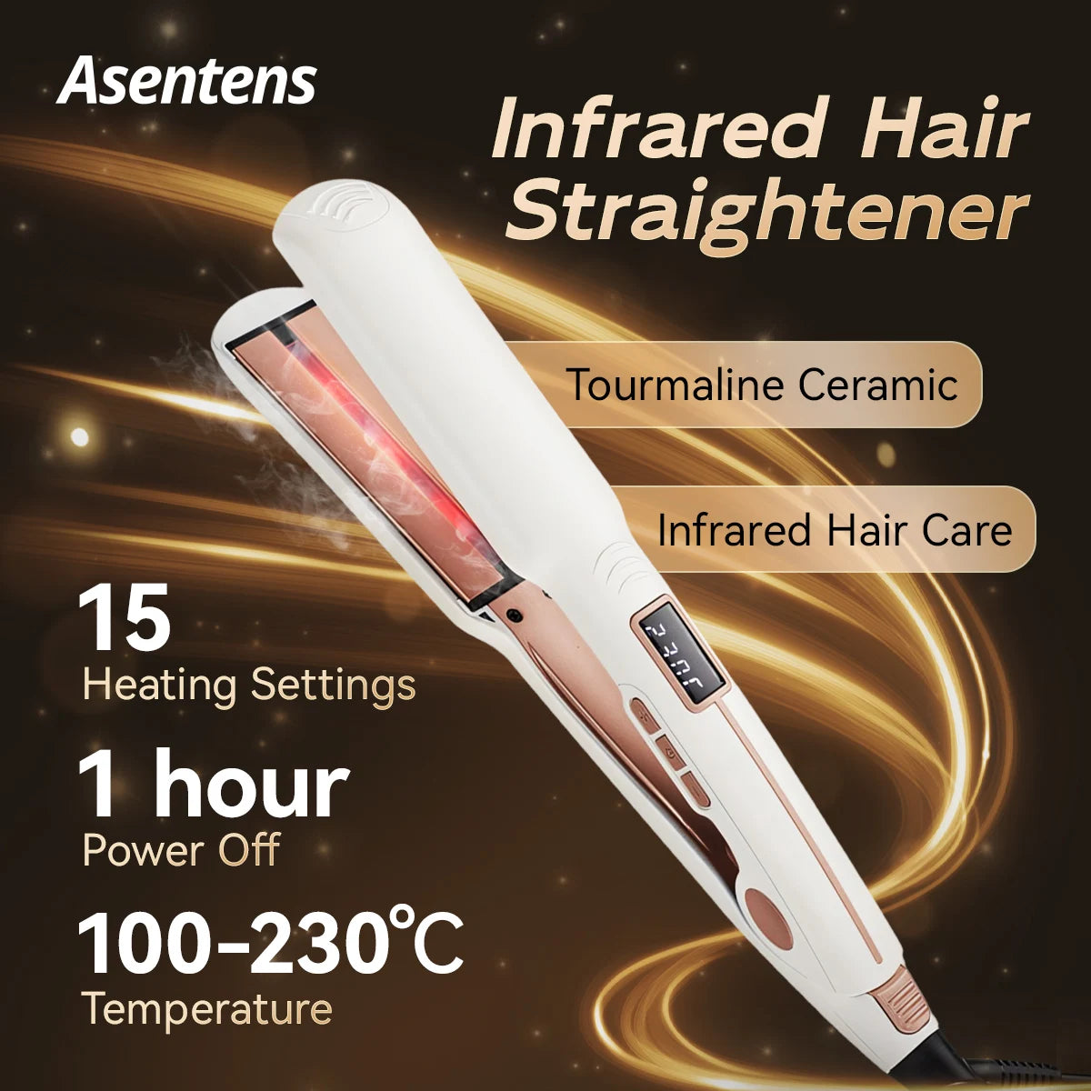 TQ-H2 Hair Straightener Instant Temperature LCD Display Professional Heating Curling Iron Hair Curler Infrared Hair Care Dry Wet