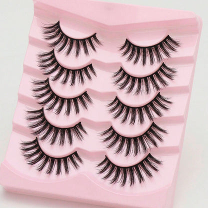 5 Pairs Cat Eye Lashes Faux Mink Eyelashes Winged End Eye Elongated Eyelashes Natural long Manga Lashes Fake Lashes Makeup