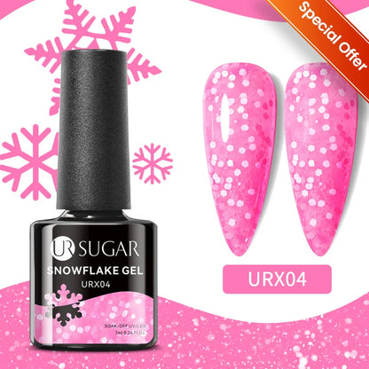 UR SUGAR 7ml Nude Crystal Rubber Base Gel Natural Color Semi Permanent Soak off UV LED Gel Nail Art Varnish