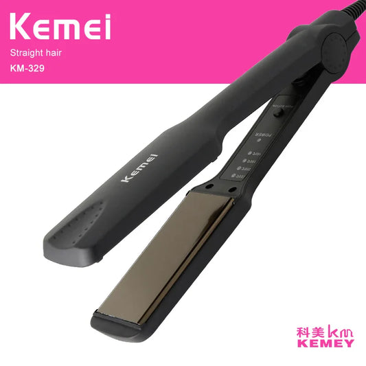 Kemei KM329 Professional Hair Straightener Straightening Iron Curling Irons Styling Tools Chapinha Ionic Flat Iron