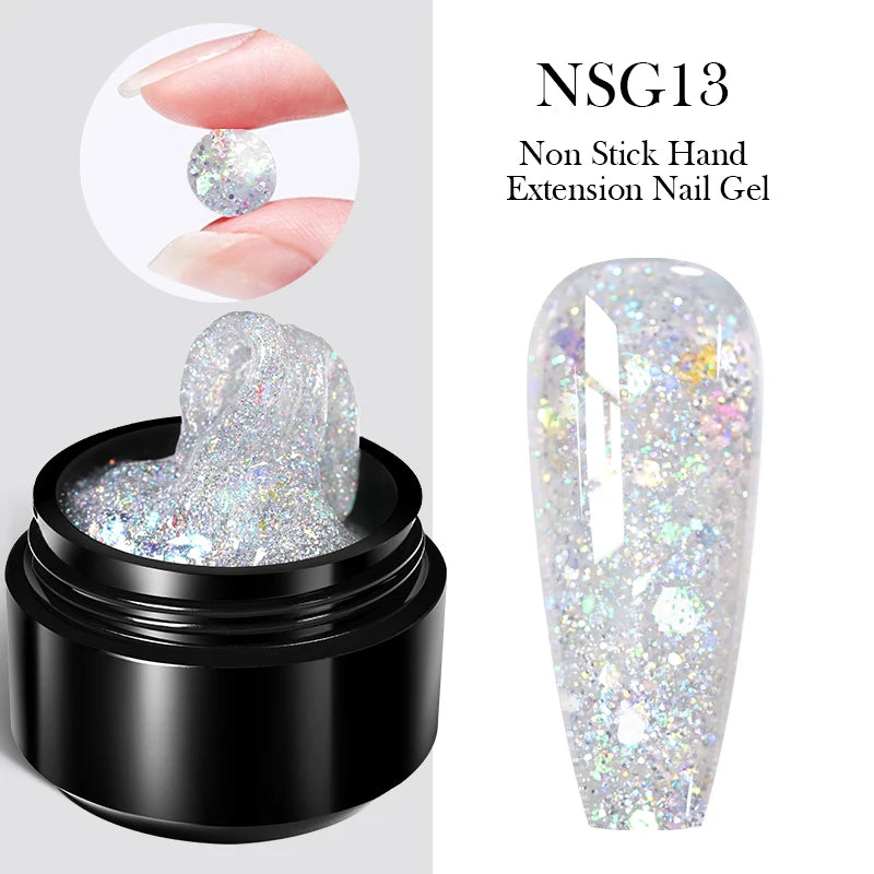 BORN PRETTY 30ml Glitter Pink Hard Jelly Nail Extension Gel Nail Polish Milky White Clear Color Soak Off UV Construction Gel