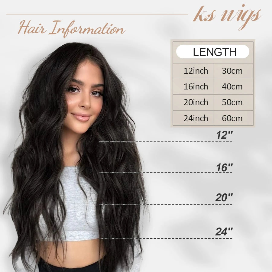 K.S WIGS Tape in Hair Extensions Straight Natural Remy Virgin Seamless Human Hair Extensions for Women Tape in Hair Extensions