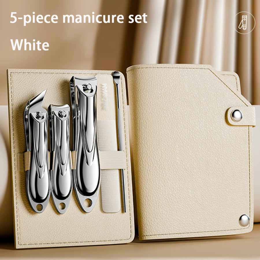 Manicure Set Personal Care Nail Clipper Kit 5 Pieces Nail Clipper Set Grooming Kit Gift for Relatives Friends Families Travel