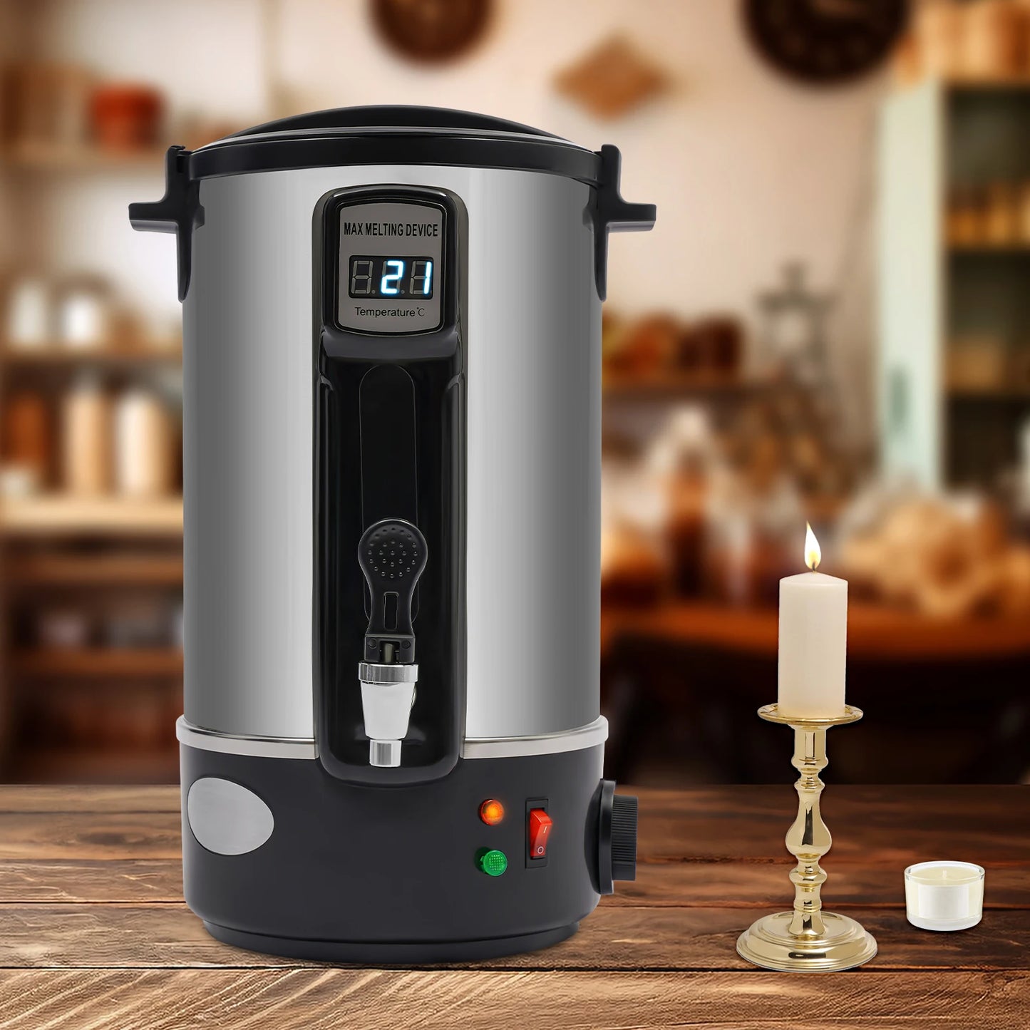 8L Large Wax Melter for Candle Making Candle Making Wax Melting Pot with Digital Display Meter with Accurate Temperature Control