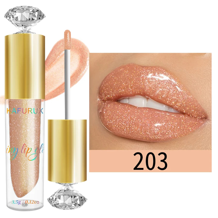 9 Colors Moisturizing Diamond Shimmer Glitter Lip Gloss Makeup Sparkling Glitter Liquid Lipstick  Pearl Lip Gloss Sexy Lip