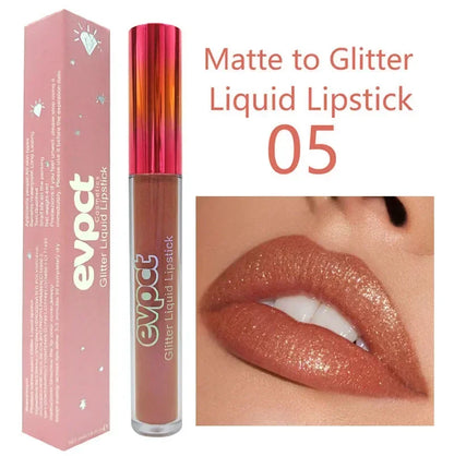 Waterproof Diamond Shimmer Glitter Lip Gloss 15 Colors Matte Glitter Liquid Lipstick Diamond Pearl Colour Lip Gloss Sexy Make Up