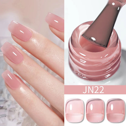 BORN PRETTY Purple Jelly Nude Gel Nail Polish 10ml Translucent Clear Gel Polish French Manicure Milky Natural Transparent Gel