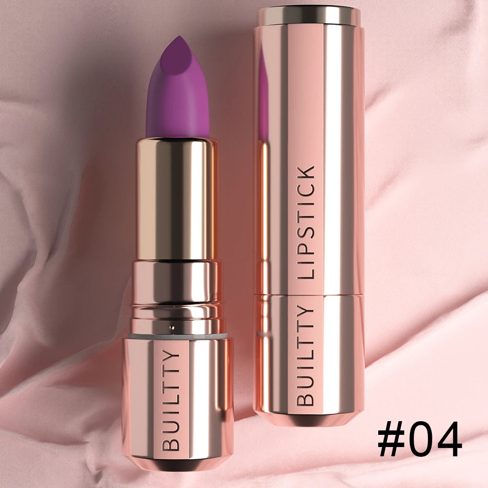 Matte Lipstick 5 Colors Nude Red Moisturizer Smooth Lipstick Long Lasting Waterproof Lipstick Matte & Pearl Finish Makeup Gift