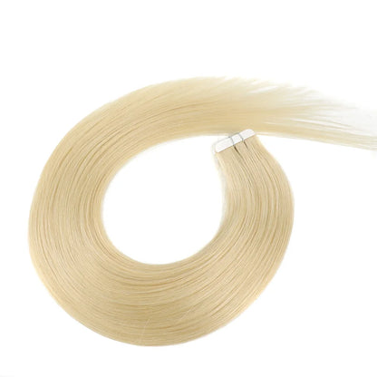 BHF Tape In Hair Extensions Human Hair 20pcs/Pack European Remy Straight Invisible Tape Ins Adhensive Hair Extensions