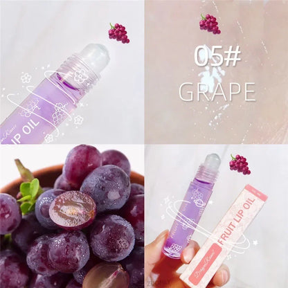 Fruit Lip Gloss Transparent Lip Oil Moisturizing Reducing Lip Lines Nourishes Lips Waterproof Long-lasting Liquid Lips Cosmetics