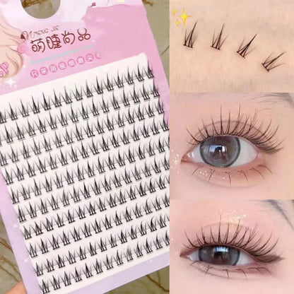 Natural Eyelash Clusters DIY Manga Lashes Transparent Terrier Strands Eyelash Soft False Eyelashes  Eyelashes Daily Makeup