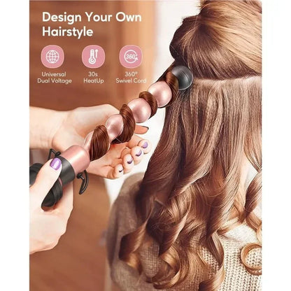 Wavytalk 5 in 1 Curling Wand Set With Thermal Brush