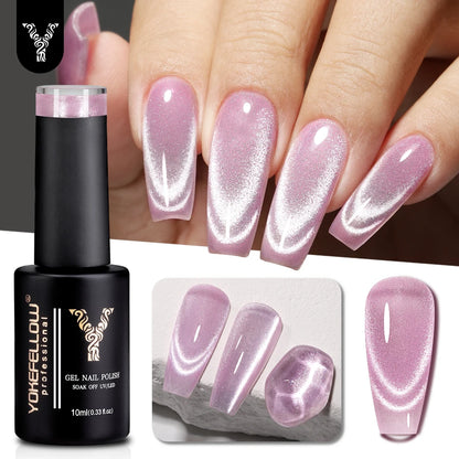 YOKEFELLOW 2024 New Dreamland Cat Eye Gel Nail Polish 10ml Dual Gloss Dreamland Color Soak Off Cat Magnetic UV Gel Varnish DIY