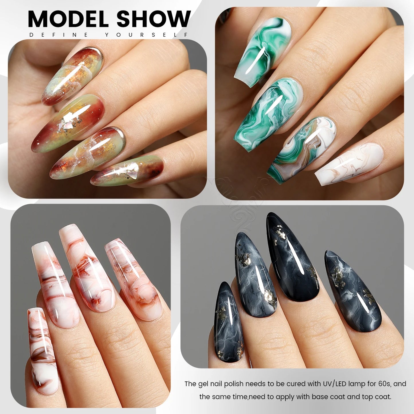 YOKEFELLOW Blooming Gel 16ml Clear Watercolor Gel Polish for Spreading Effect Marble Soak off Uv LED Gel Varnish Nail Art DIY