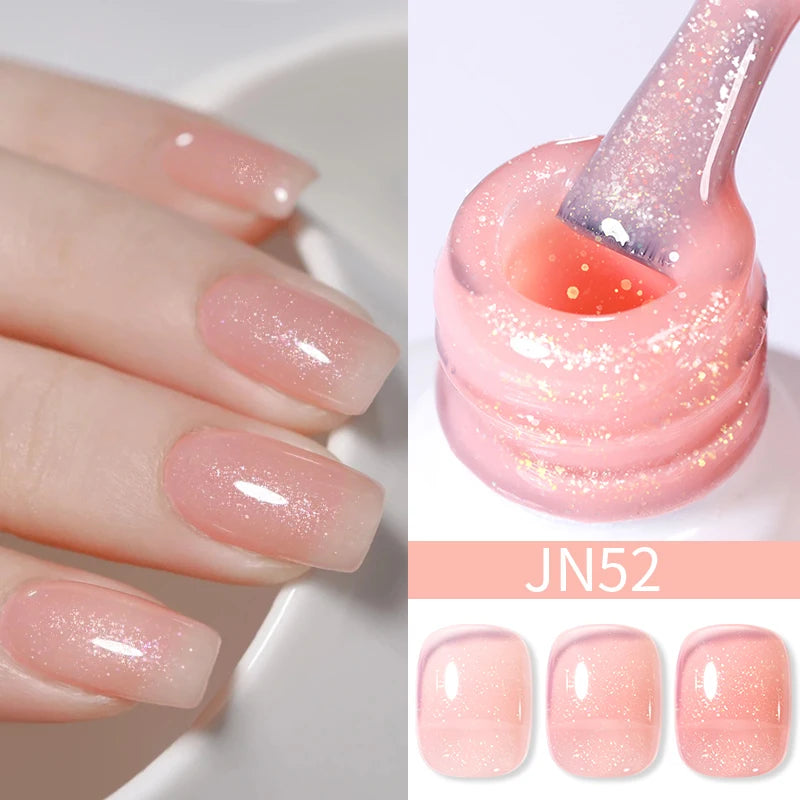 BORN PRETTY Purple Jelly Nude Gel Nail Polish 10ml Translucent Clear Gel Polish French Manicure Milky Natural Transparent Gel