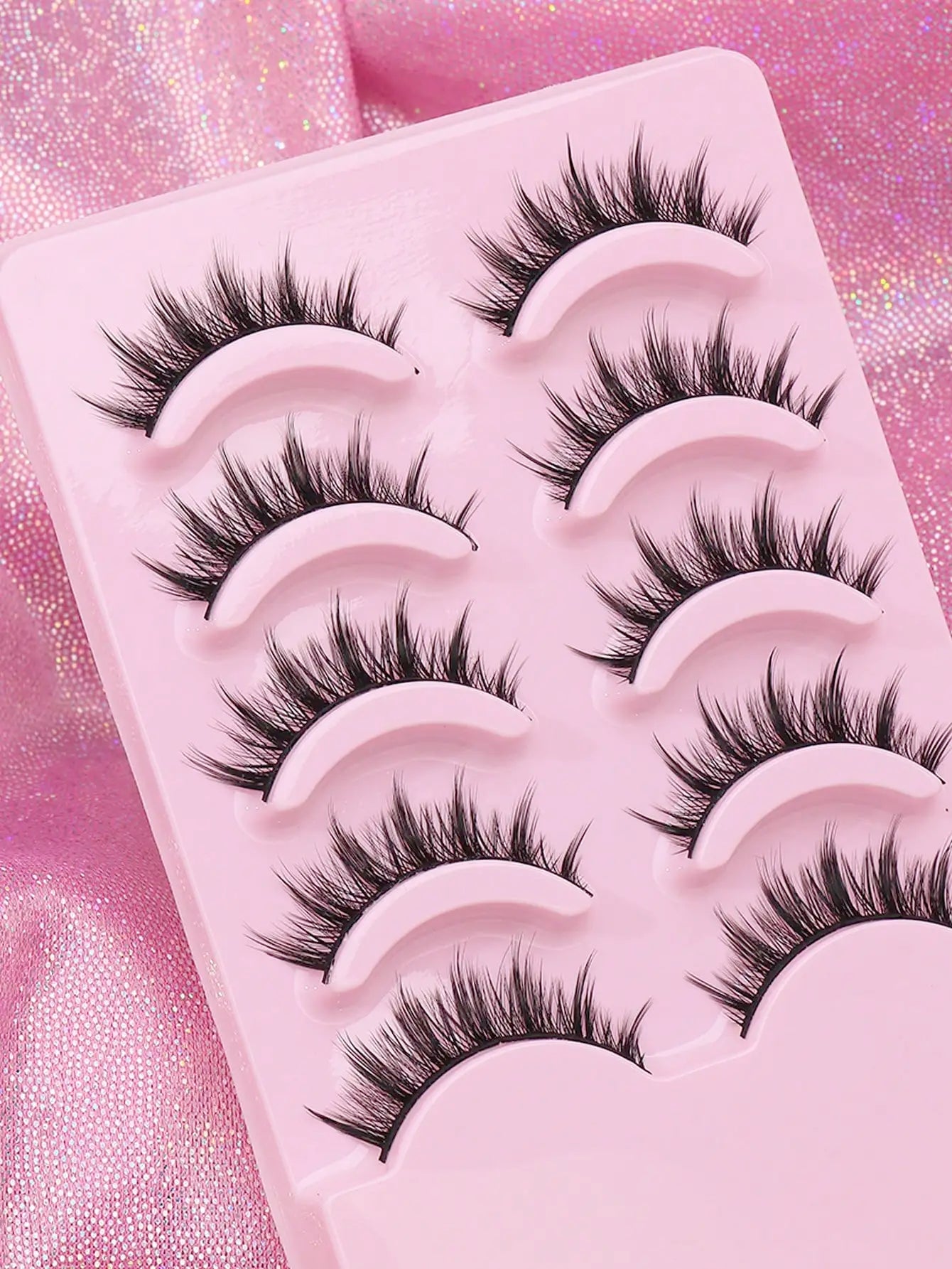 5 Pairs Cat Eye Lashes Faux Mink Eyelashes Winged End Eye Elongated Eyelashes Natural long Manga Lashes Fake Lashes Makeup