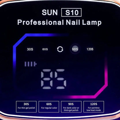 Professional Rechargeable Nail UV LED Lamp Dryer HD Display Smart Wireless Nail Drying Lamp for Fast Dry Curing All Polish Gel