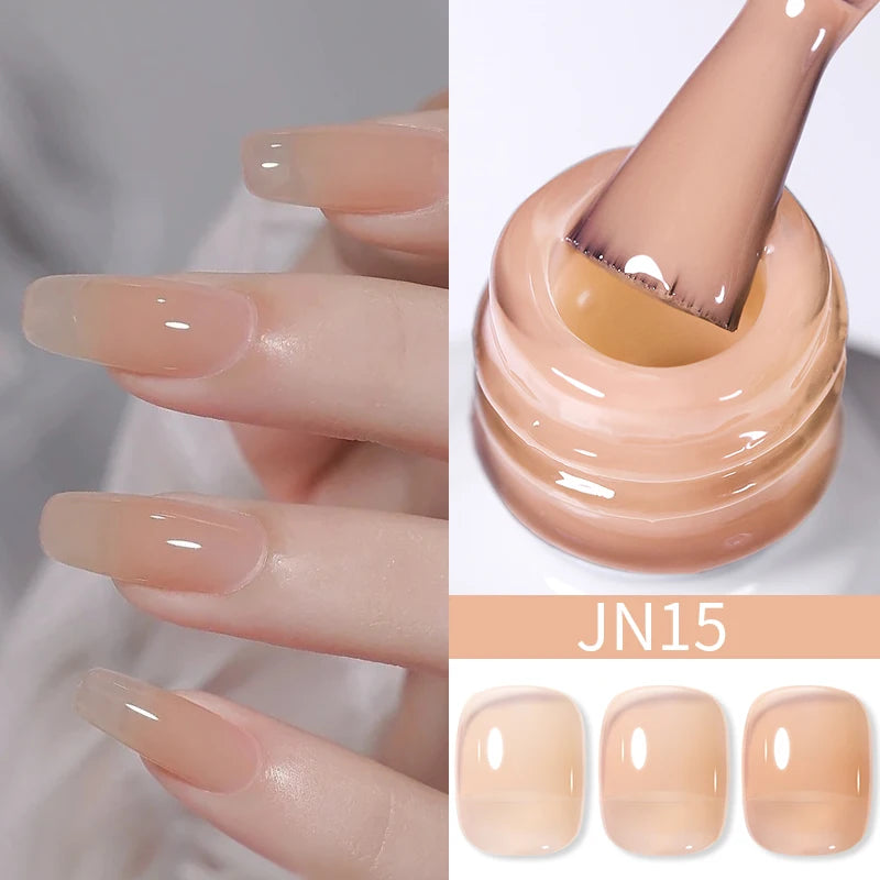 BORN PRETTY Purple Jelly Nude Gel Nail Polish 10ml Translucent Clear Gel Polish French Manicure Milky Natural Transparent Gel