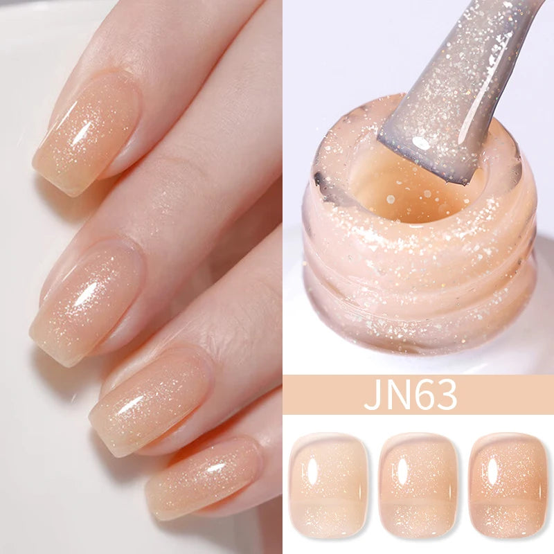 BORN PRETTY Purple Jelly Nude Gel Nail Polish 10ml Translucent Clear Gel Polish French Manicure Milky Natural Transparent Gel