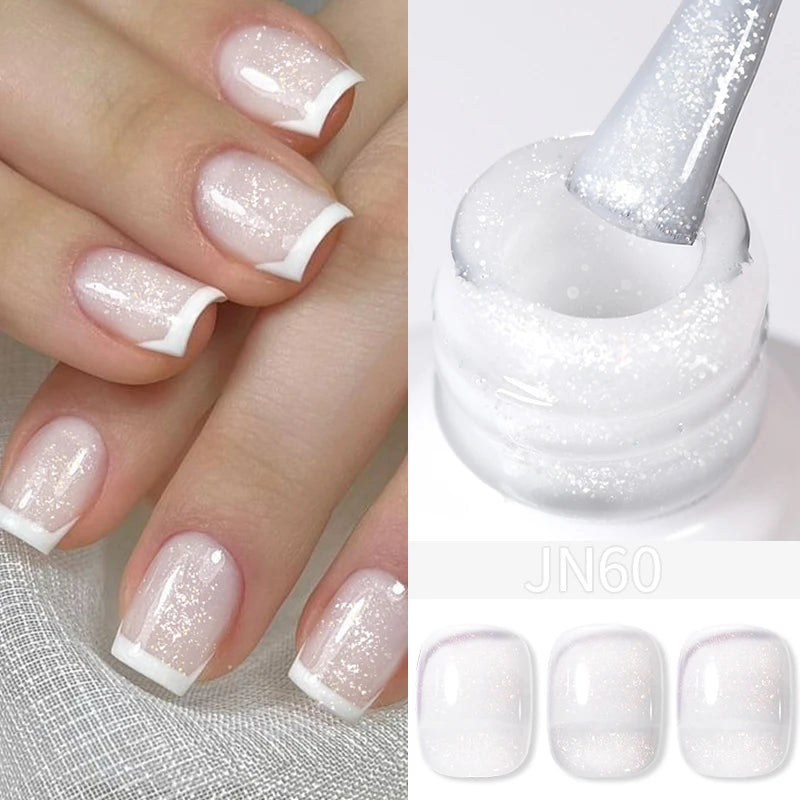 BORN PRETTY Purple Jelly Nude Gel Nail Polish 10ml Translucent Clear Gel Polish French Manicure Milky Natural Transparent Gel