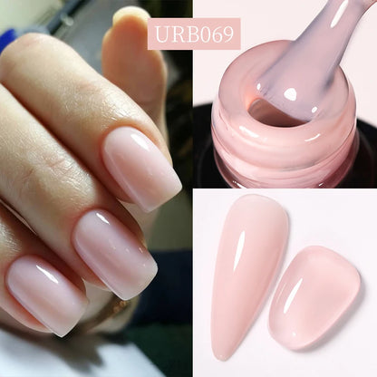 UR SUGAR 7ml Nude Crystal Rubber Base Gel Natural Color Semi Permanent Soak off UV LED Gel Nail Art Varnish