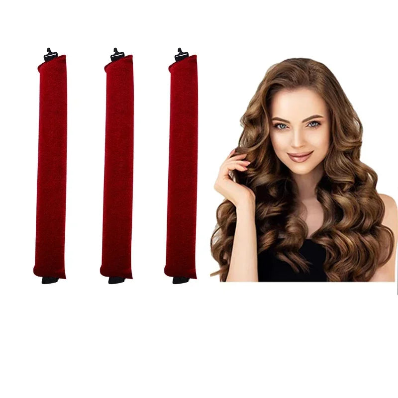 Heatless Curling Rod Headband Lazy Hair Curlers No Heat Hair Rollers Curls Sleeping Soft Flexi Rods with Hook Hair Styling Tools