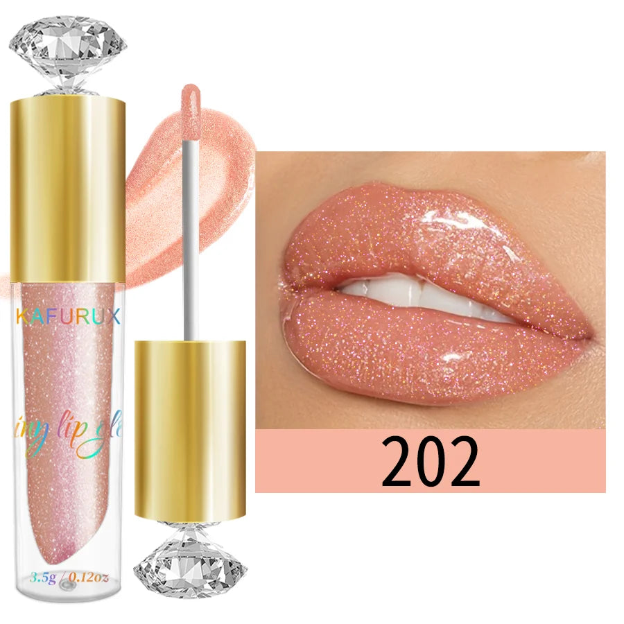 9 Colors Moisturizing Diamond Shimmer Glitter Lip Gloss Makeup Sparkling Glitter Liquid Lipstick  Pearl Lip Gloss Sexy Lip