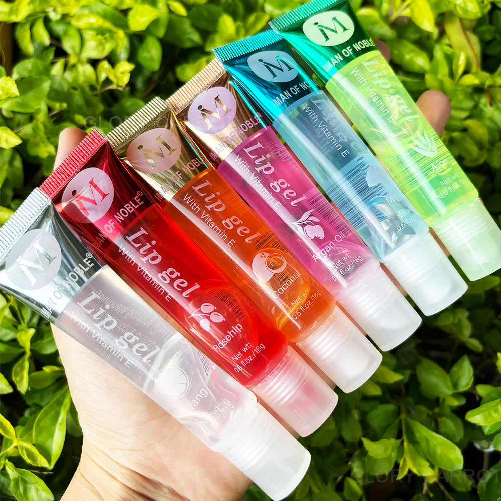 6Pcs Fruity Flavor Watery Glossy Lip Gloss Set Clear Lip Gel Hydrating Moisturizing Lip Gloss Women Lips Makeup Wholesale