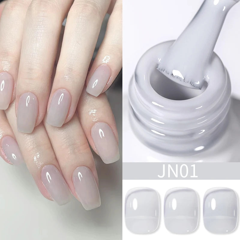 BORN PRETTY Purple Jelly Nude Gel Nail Polish 10ml Translucent Clear Gel Polish French Manicure Milky Natural Transparent Gel