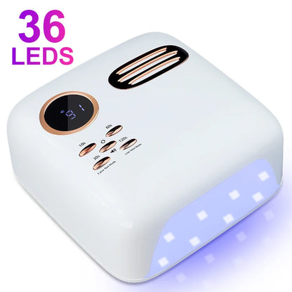 Smart nail dryer 4-gear timing UV LED nail lamp high power 36 dual-light source lamp beads quick dry gel nail polish Curing lamp